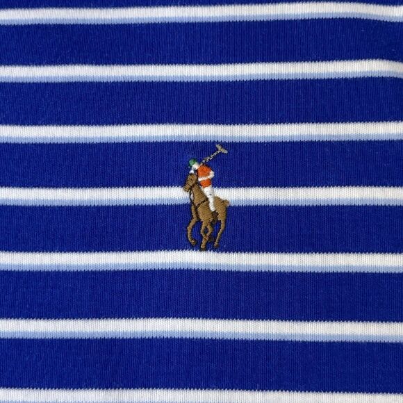 Polo Ralph Lauren Short Sleeve Polo Shirt Men's Size L Pima Soft Touch Blue - Picture 5 of 13